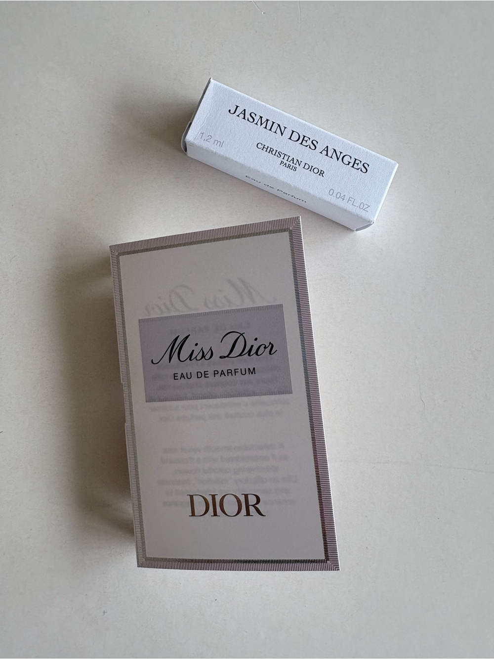 Dior Miss Dior and Jasmin Des Anges Samplers